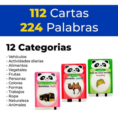 Tarjetas Inteligentes Bilingües 📚 - Lector Interactivo (112 Tarjetas)