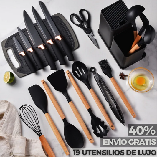 Set de Cocina Premium  de 19 Utensilios ✨